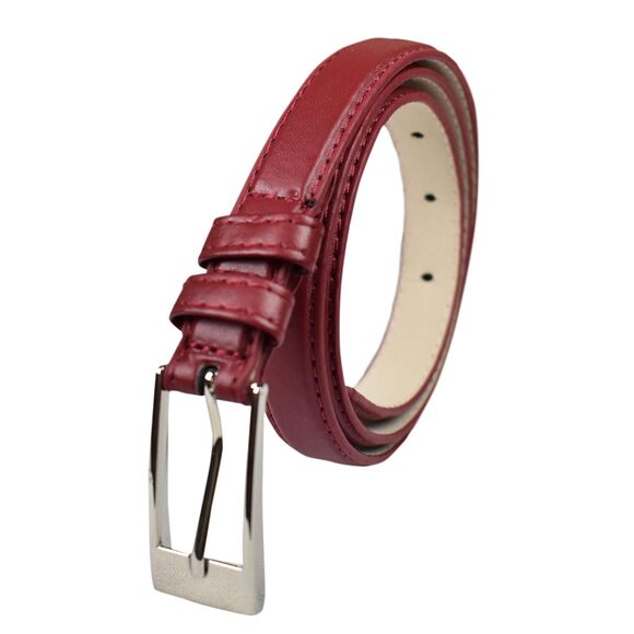 Women's Classy Skinny Bonded Leather Casual Belt With Shiny Buckle (m🐥 - Picture 1 of 3